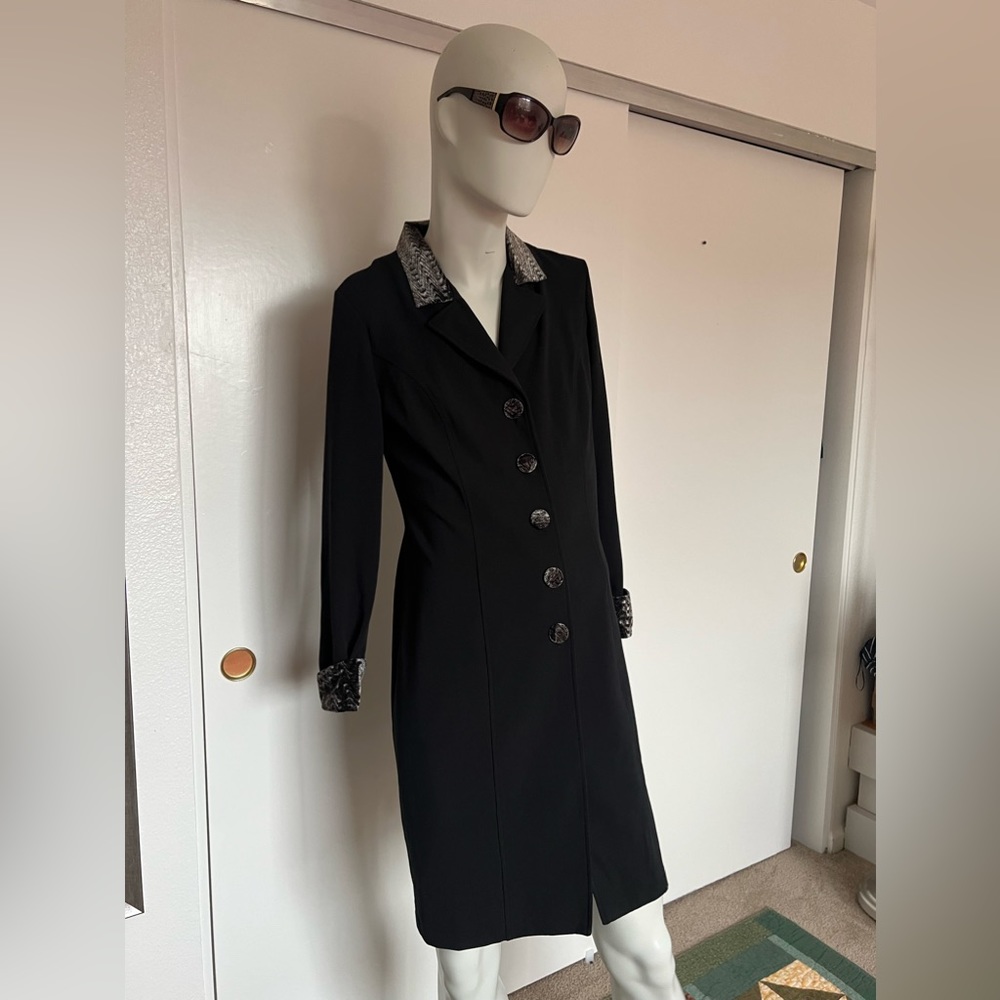 INDICATIONS WOMENS BLAZER COAT LIGHTWEIGHT BLACK SIZE 12 EUC!!!